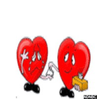 Broken Valentines Day Sticker - Broken Valentines Day Sad Heart Vs Happy Heart Stickers
