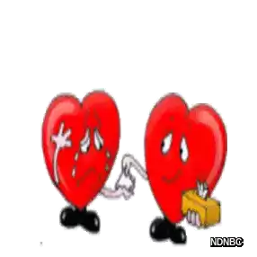 Broken Valentines Day Sticker - Broken Valentines Day Sad Heart Vs Happy Heart Stickers