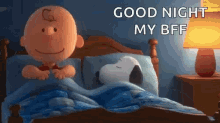 Charlie Brown Good Night GIF - Charlie Brown Good Night Good Night Bff GIFs