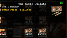 a box of 9mm rifle bullets has a scrap price of $ 1512,626