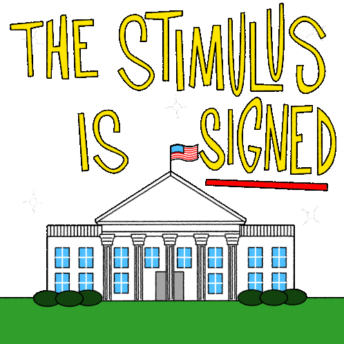 The Stimulus Is Signed The White House Sticker - The Stimulus Is Signed The White House Balloons Stickers