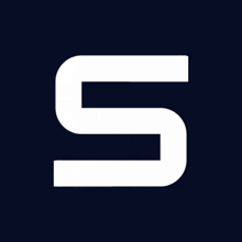 a white letter s on a blue background