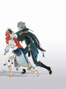 a boy and a girl are dancing together in a video game