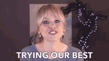 Trying Our Best Im Trying GIF - Trying Our Best Im Trying Putting My Best Foot Forward GIFs