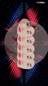 a video of a woman 's face is displayed with the words mvideo at the top