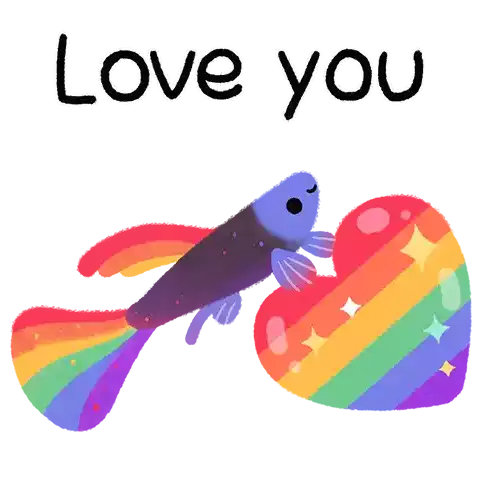 Love You Heart Sticker - Love You Heart Much Love Stickers