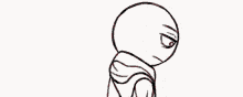 a black and white drawing of a cartoon character with a bow tie