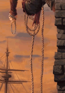 Pirate Rope GIF - Pirate Rope Go Down GIFs
