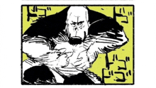 a black and white drawing of a gorilla with chinese writing on the bottom