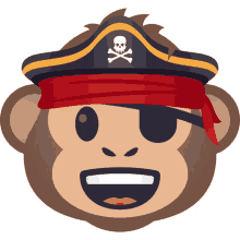pirate monkey monkey joypixels monkey emoji monkey face