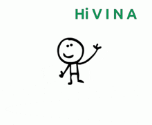 a stick figure with a smiley face and the name hivina