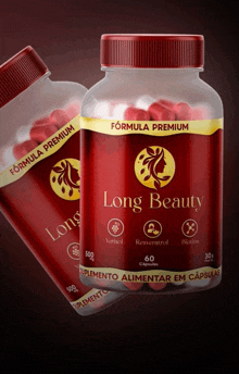 two bottles of long beauty formula premium pills