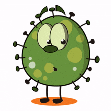 corona virus pandemic green suprised