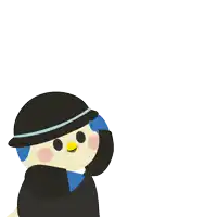 a penguin wearing a black top hat with the words enjoy special day written above it
