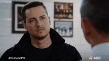 Staring At Each Other Jay Halstead GIF - Staring At Each Other Jay Halstead Trudy Platt GIFs