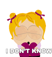 I Dont Know Flora Larsen Sticker - I Dont Know Flora Larsen South Park Stickers
