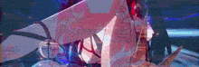 a close up of a person 's legs in a video game with a blurred background .