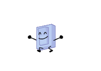 a cartoon drawing of a light switch with a face and arms and legs