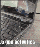 a laptop with the words 5 gpa activities on the bottom