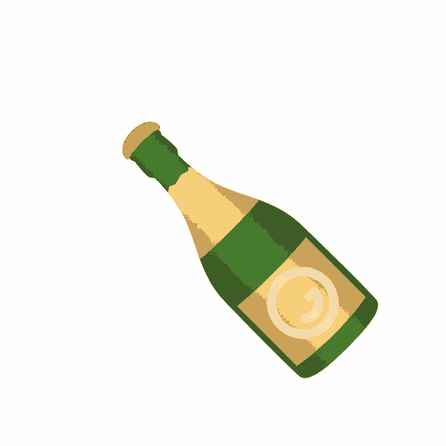 Bottle With Popping Cork Joypixels Sticker - Bottle With Popping