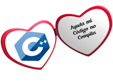 a heart shaped mirror with the words ayuda mi codigo no compila on it