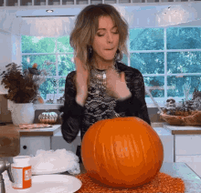 Lindsey Stirling Happy Halloween GIF - Lindsey Stirling Happy Halloween Pumpkin GIFs
