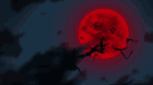 Bats Flying GIF - Bats Flying Red Moon GIFs