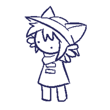 a black and white drawing of a cartoon character with a hamburger in its mouth .
