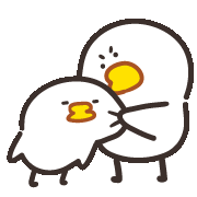 a couple of chickens are standing next to each other on a white background .
