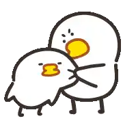 a couple of chickens are standing next to each other on a white background .