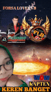 a poster for forsa lovers b shows a woman in a green head scarf
