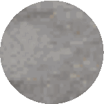 a pixel art drawing of a gray circle with a gray background .
