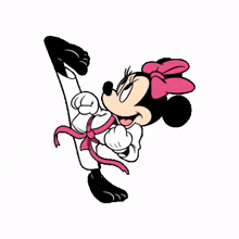 karate minnie mouse karate girl karate moves kick