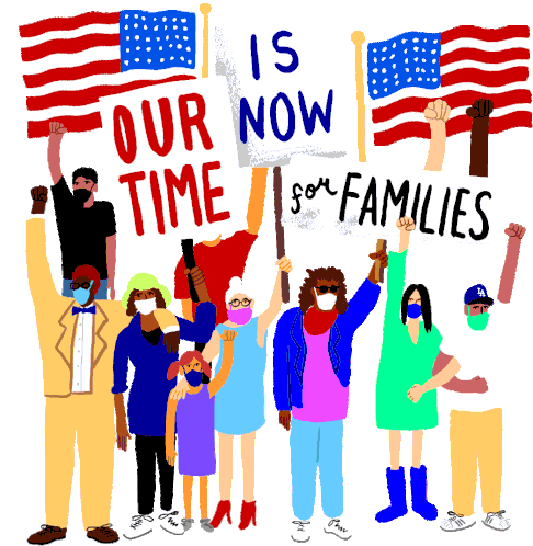 Our Time Is Now For Families Sticker - Our Time Is Now For Families Immigrant Family Stickers