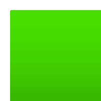 a green square with a white border is on a white background .