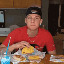 Eating A Taco Conner Bobay GIF - Eating A Taco Conner Bobay Chewing GIFs