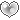 a pixel art illustration of a silver heart on a white background