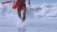 run rush in a hurry lifeguard beach