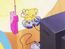 cerberus playing video game sakuracardcaptor gamer sakura