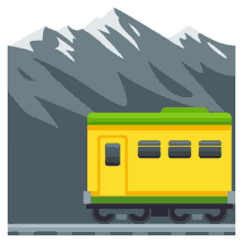 mountain railway travel joypixels car mountain