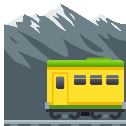 Mountain Railway Travel Sticker - Mountain Railway Travel Joypixels Stickers