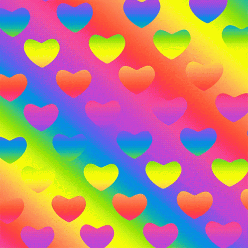 Hearts Rainbow GIF - Hearts Rainbow Color GIFs