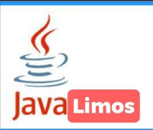 a logo for java limos with a cup of coffee and smoke coming out of it