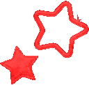 Stars Red Sticker - Stars Red Aesthetic Stickers