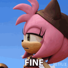 Fine Amy Rose GIF - Fine Amy Rose Sonic Prime GIFs