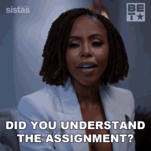 Did You Understand The Assignment Andrea Barnes GIF - Did You Understand The Assignment Andrea Barnes Sistas GIFs