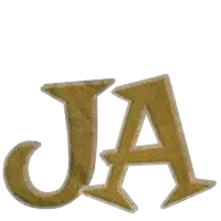 the word ja is written in gold letters