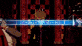a video game screen shows a silhouette of a person and says letters left at the top