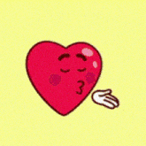 a cartoon heart is blowing a kiss with the number v103 written above it