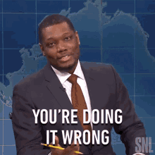 Youre Doing It Wrong Saturday Night Live GIF - Youre Doing It Wrong Saturday Night Live Weekend Update GIFs